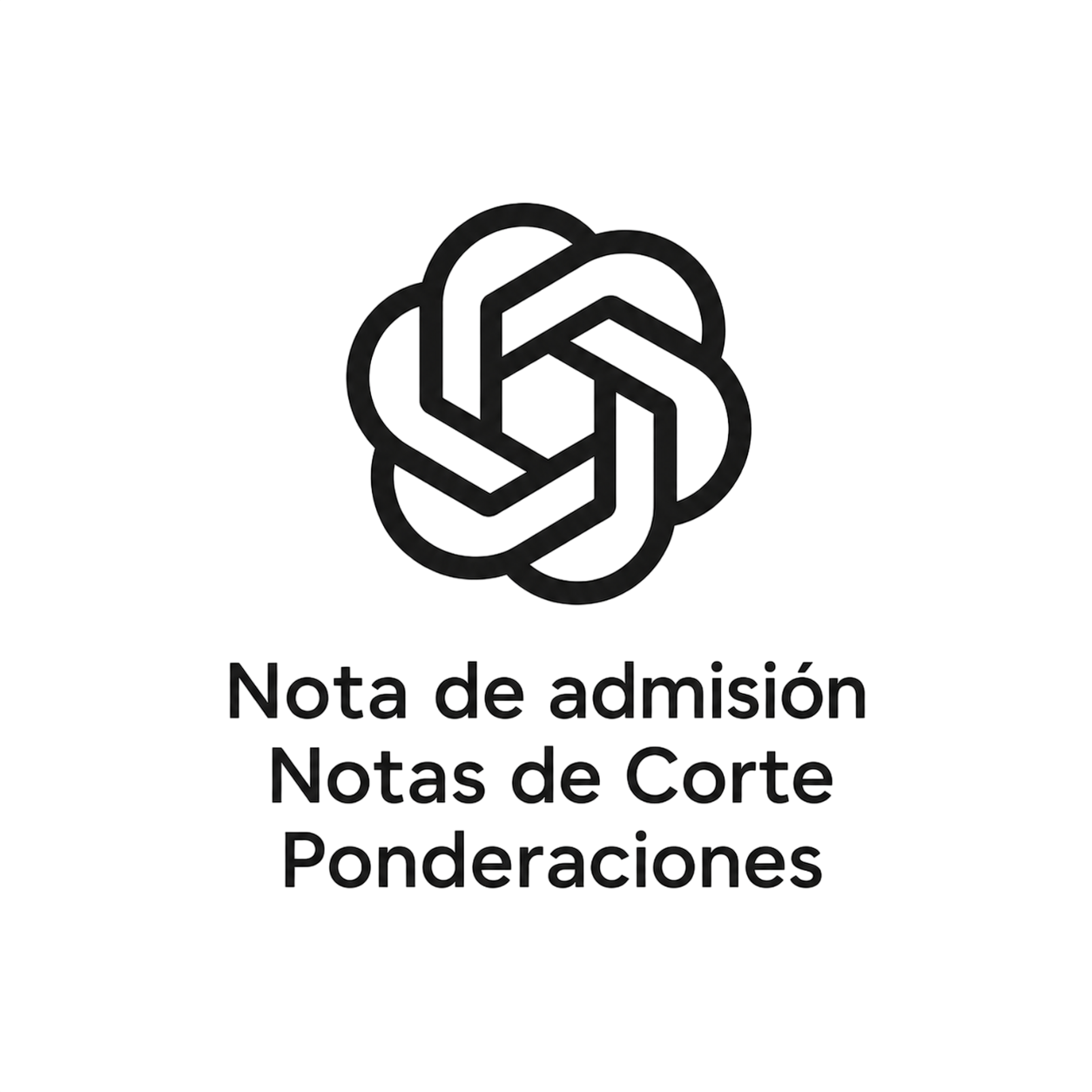 Nota de admisión, Notas de Corte, Ponderaciones